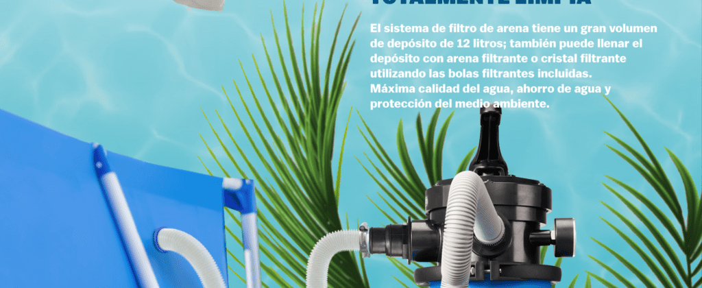 Ayuda a la limpieza con el filtro de arena para piscina